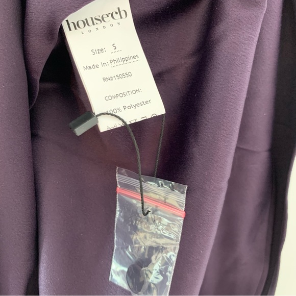 House of CB Aida Satin Halter Minidress with Sash in Night Shade Size S NWT - Picture 13 of 16